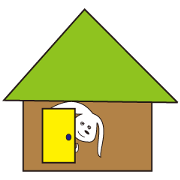 白いうさぎ。