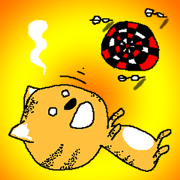 笑って使える猫スタンプ (ダーツ編)