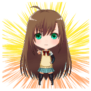 「見える化少女」映ちゃんスタンプ