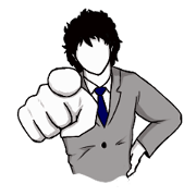 スーツを着た男子