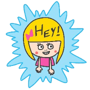 黄色いヘアーの女の子