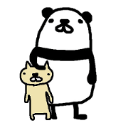 パンダとネコ少し