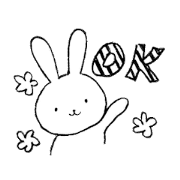えんぴつうさぎスタンプ