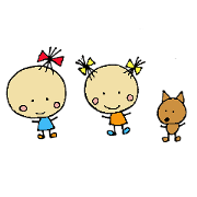 仲良し姉妹とワンちゃん