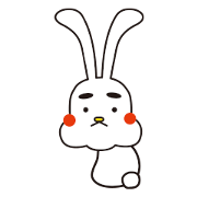 まゆぶとうさぎスタンプ