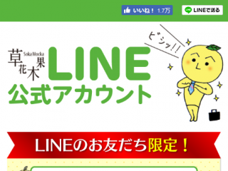 LINEアカウント公式アカウントI草花木果